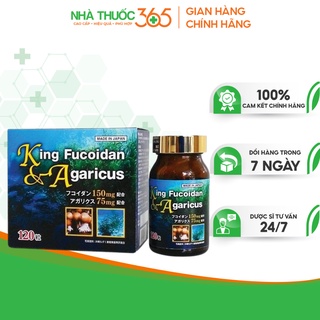 Viên Uống Tăng Cường Tác Động Hỗ Trợ Giảm Bệnh Ung Thư King Fucoidan & Agaricus Từ Okinawa Nhật Bản – 120 Viên
