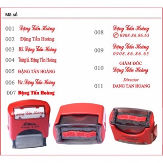 Miếng cao su khắc tên đóng dấu