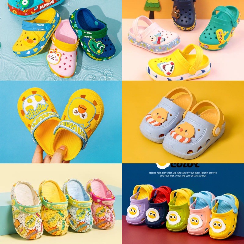 Dép Sục cho bé Mario siêu nhẹ, chống trơn trượt tốt phù hợp bé 2-6 tuổi BẾ BẾ