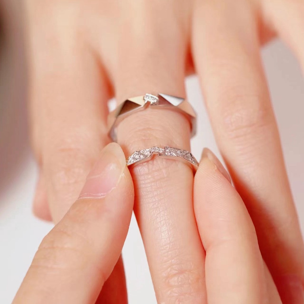 Cặp Nhẫn Đôi Nam Nữ Thiết Kế Sang Trọng