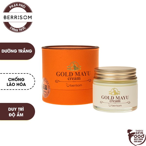 Kem Dưỡng Trắng Da, Chống Lão Hóa Berrisom Gold Mayu Cream 70g