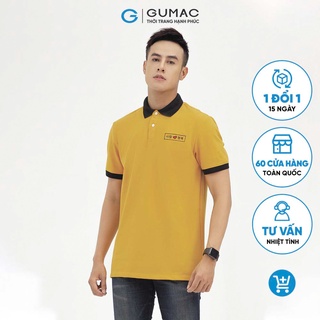 [Mã WABRGUM giảm 10% tối đa 30K đơn 99K] Áo thun nam polo thêu trái tim GUMAC tay ngắn thun cá sấu ATNB5101