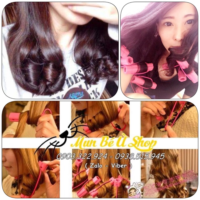 Lô bọt biển Night Set Curler - mun bé ù shop Lô mút dây uốn tóc không dùng nhiệt