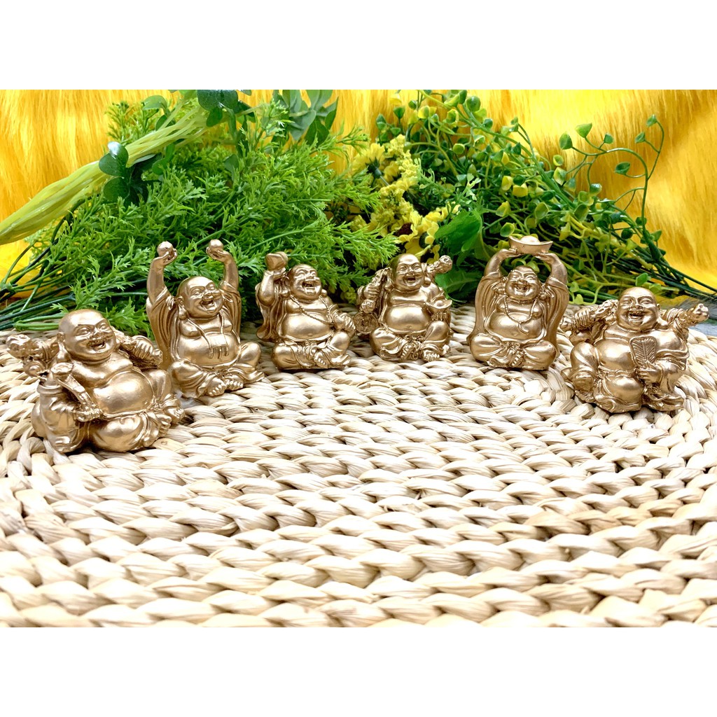 Bộ 6 tượng Phật Di Lặc Hoan Hỉ Tài Lộc Kim Tiền
