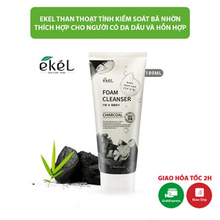 Sữa rửa mặt Ekel Than Hoạt Tính Cao Cấp 180ml - Hàn Quốc Chính Hãng