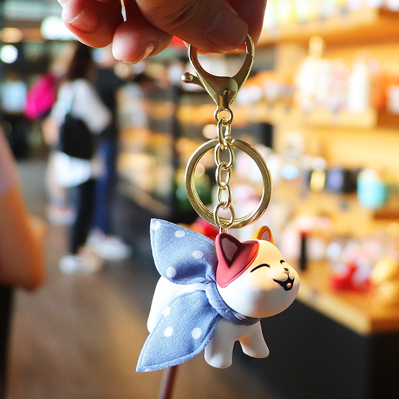 Móc Khóa Mèo Quàng Khăn Treo Túi