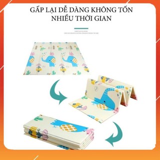 MẸ VÀ BÉ -  Thảm xốp cho bé XPE gấp gọn tấm lót trải sàn 2 mặt chống thấm chống trơn hàn quốc phủ silicon 1m8 * 2m