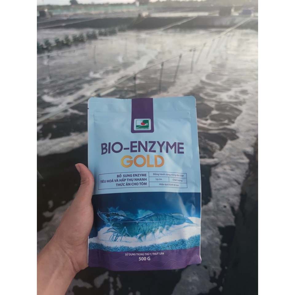BỔ SUNG ENZYME TIÊU HÓA VÀ HẤP THỤ NHANH THỨC ĂN CHO TÔM, CÁ - THUỐC THỦY SẢN - BIO-ENZYM GOLD