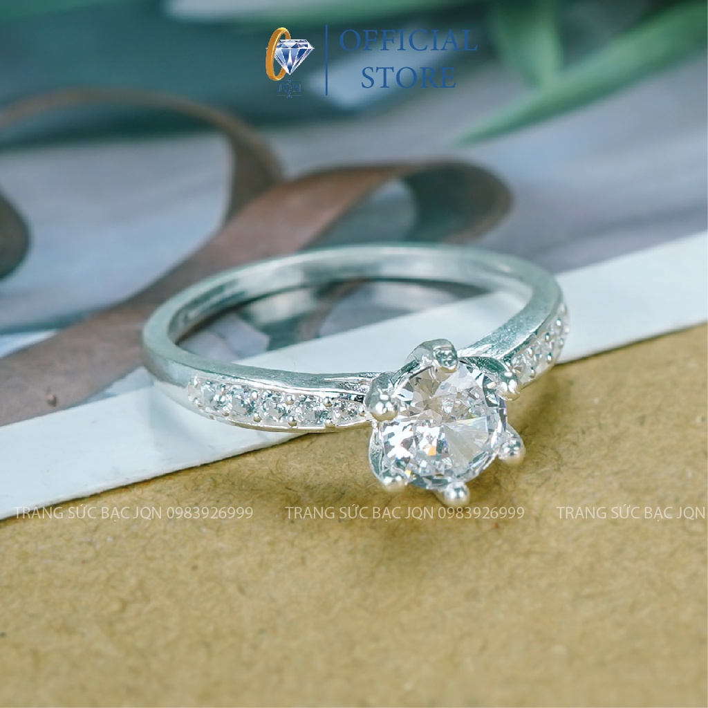 Nhẫn Bạc Nữ JQN Nhẫn Nữ Đính Đá N16