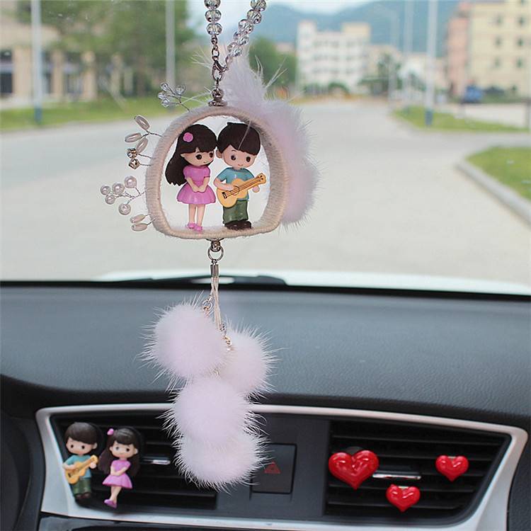 Dây Treo Gương Hậu Ô Tô Hình Đôi Tình Nhân Bé Bỏng Dễ Thương