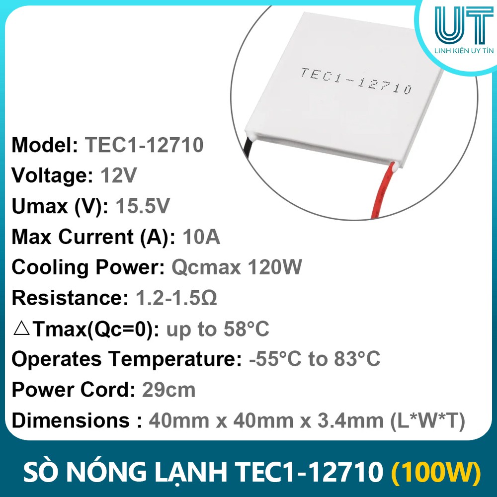 Sò nóng lạnh TEC1 - 12710 100W