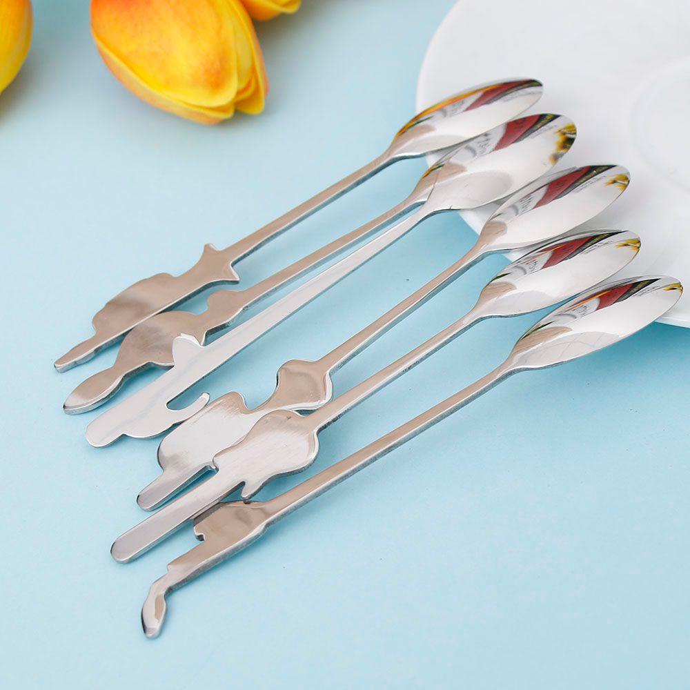 Muỗng Uống Cà Phê Bằng Thép Không Gỉ Thiết Kế Độc Đáo Tiện Dụng