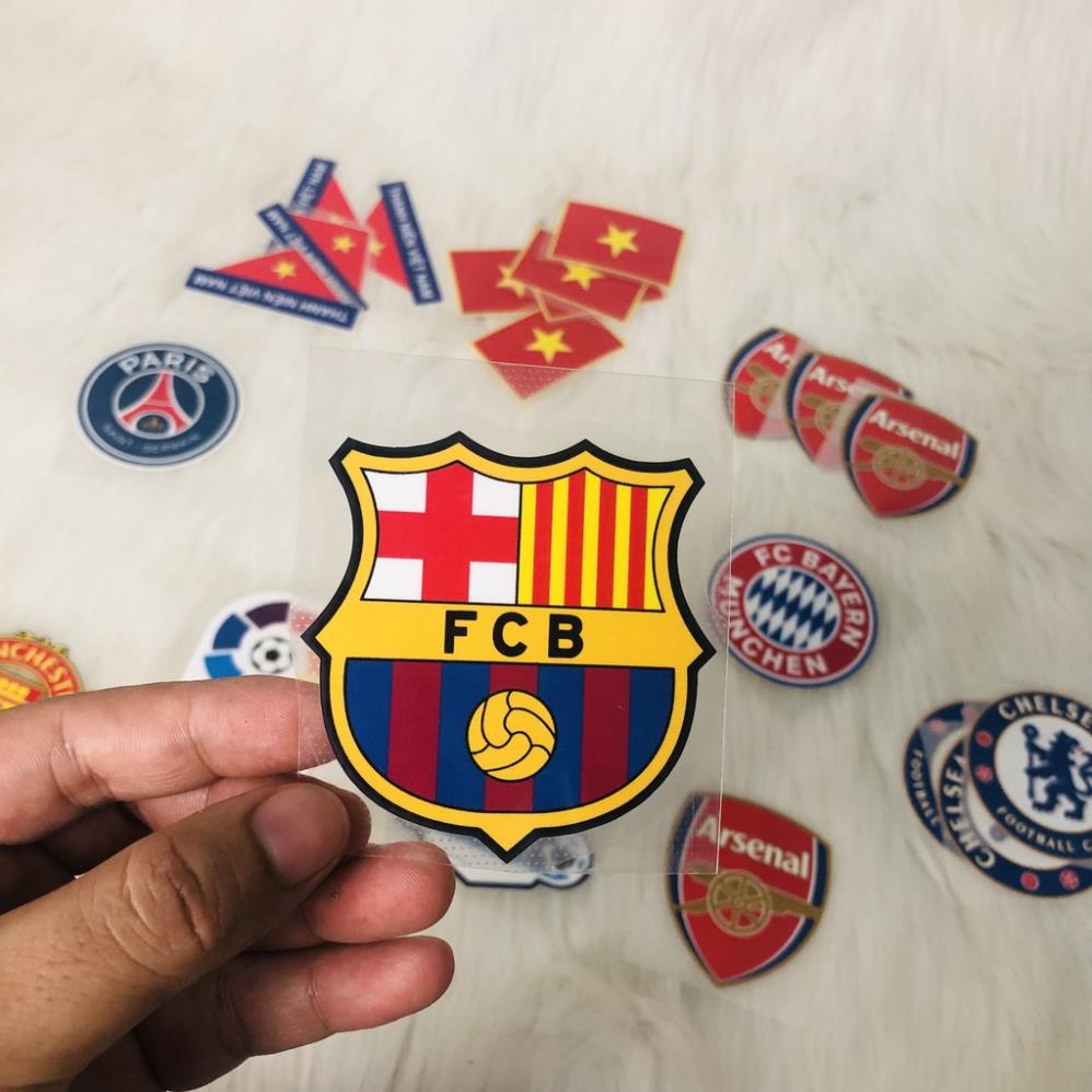 Logo đội bóng Barca, ép lên áo, quần - Logo Barca decal nhiệt (7cm)