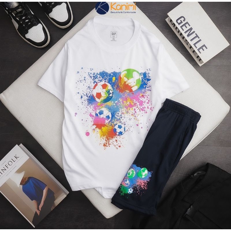 Bộ bé trai cộc tay size đại chất 100% cotton xuất dư mỏng mát