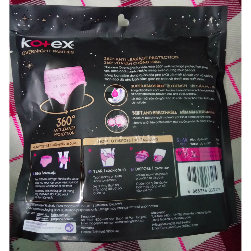 Băng kotex ban đêm dạng quần 360°