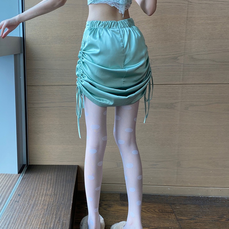 Xiangbao Quần Tất Mỏng Họa Tiết Chấm Bi Cỡ Lớn Phong Cách Lolita Gợi Cảm Cho Nữ