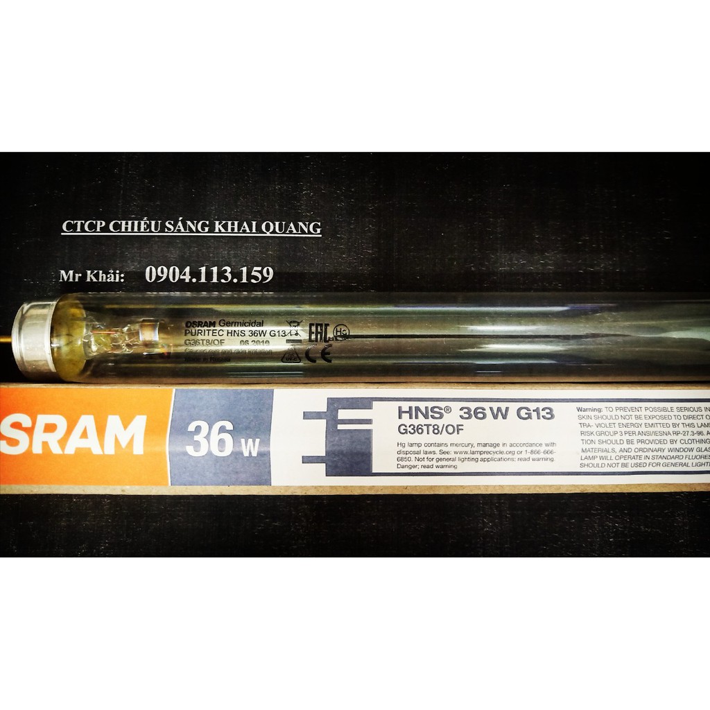 (SALE) Bóng UV diệt khuẩn Osram HNS 36W dài 1.2m