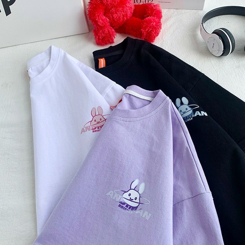 Áo thun tay lỡ nam nữ, áo phông unisex form rộng chất cotton mát mịn thấm hút mồ hôi hình sấm sét | BigBuy360 - bigbuy360.vn