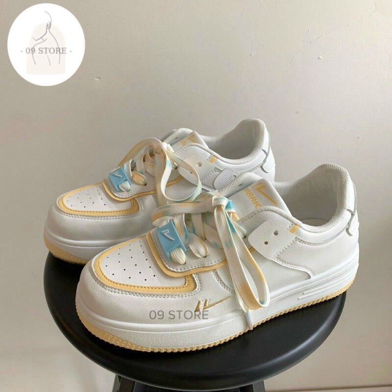 Giày thể thao sneakers nam nữ ari trắng logo fade out độc đáo