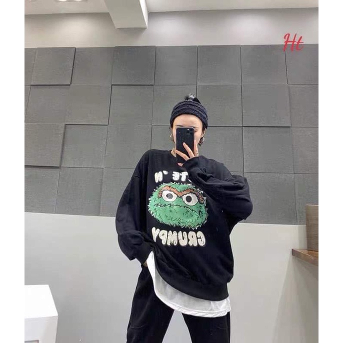 Áo swearter thú cute mặt xanh H2A