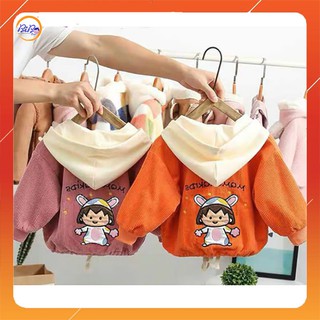 Áo Khoác Bé Gái Xuất Dư, Áo Khoác Nhung Cho Bé Gái Size 7-22Kg Chất Nhung BiBo Store