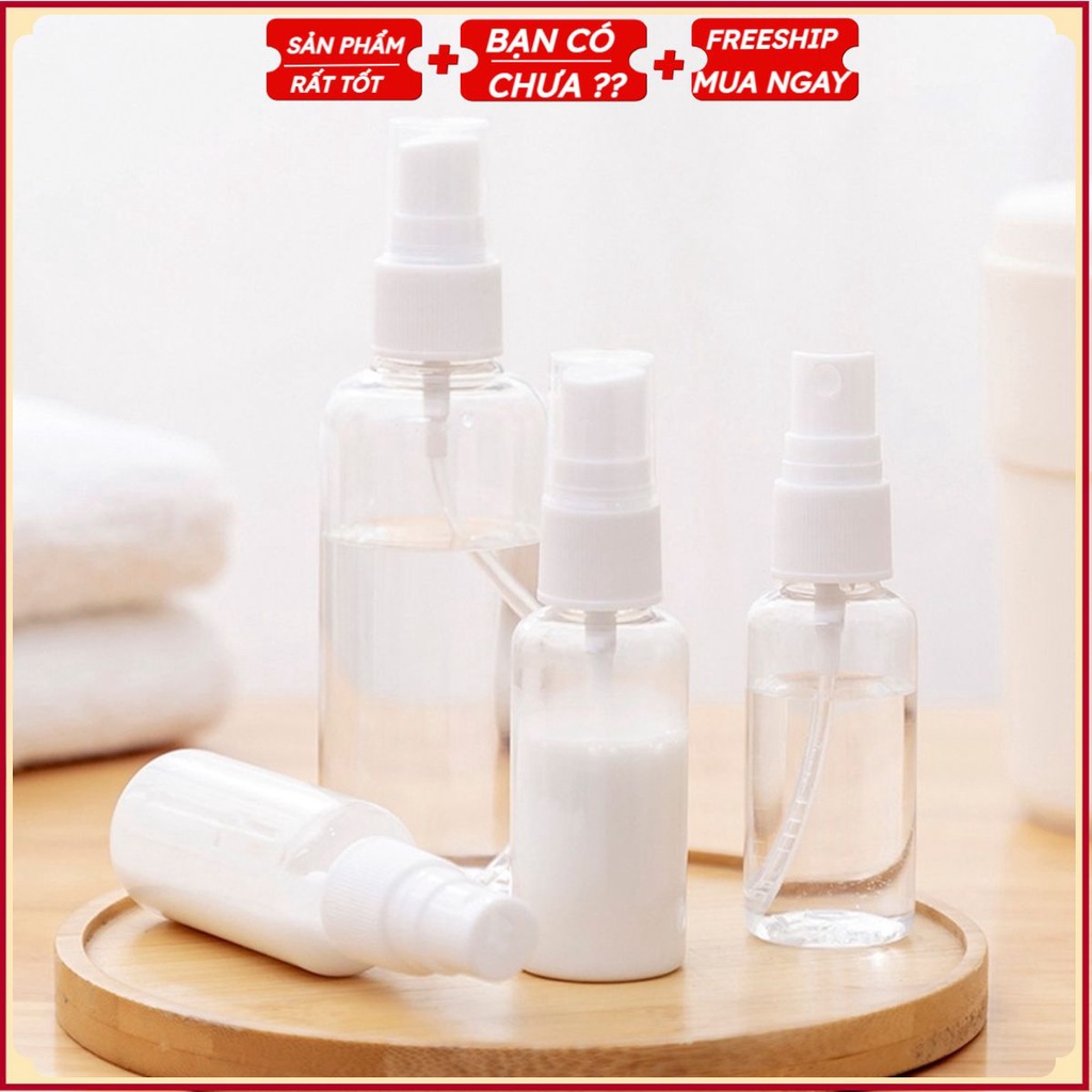 Chai Lọ Chiết Mỹ Phẩm, Nước Hoa Trong Suốt - Dụng Cụ Hũ Chiết Dạng Xịt Du Lịch