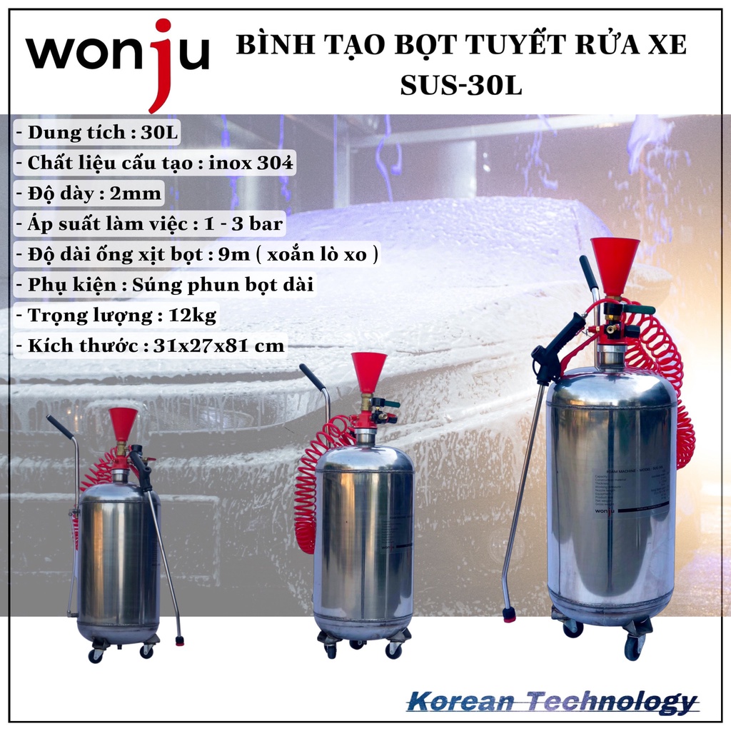 Bình tạo bọt tuyết rửa xe inox 304 . Giá tốt mùa dịch !!!!😊😆😆.