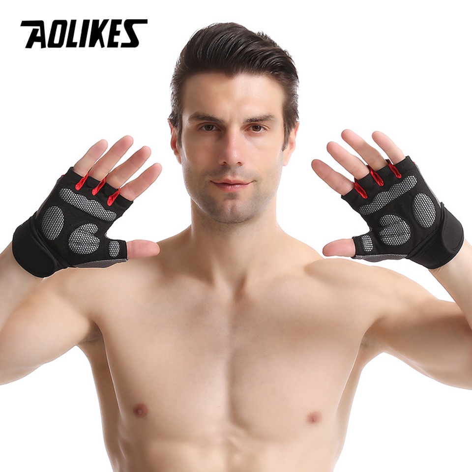 Aolikes 1 Cặp Găng Tay Tập Thể Hình Thoáng Khí