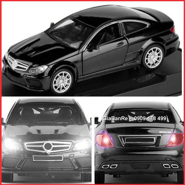 Xe Mô Hình Kim Loại Mercedes C63 Amg Tỉ Lệ 1/32  - 15cm Đen - 9810.1