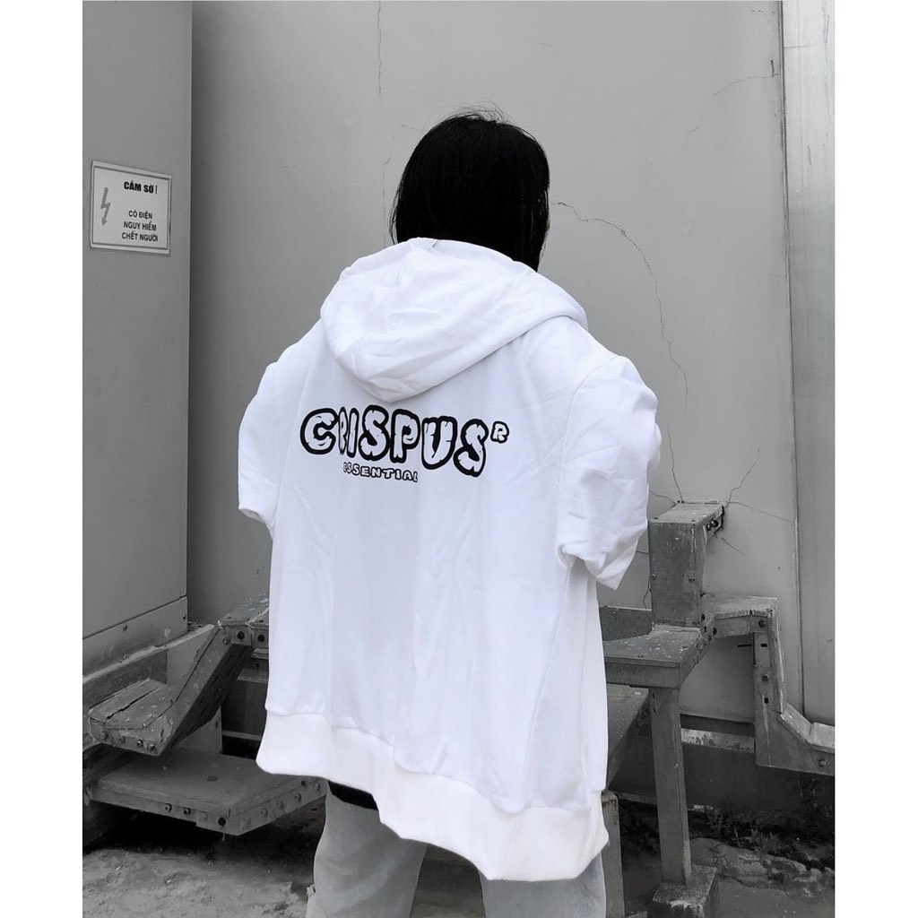 Áo khoác nữ in hình CRISPUS XUKASTORE chất nỉ khoá kéo cotton trần bông 2 lớp form hoodie siêu rộng Unisex nam nữ | BigBuy360 - bigbuy360.vn