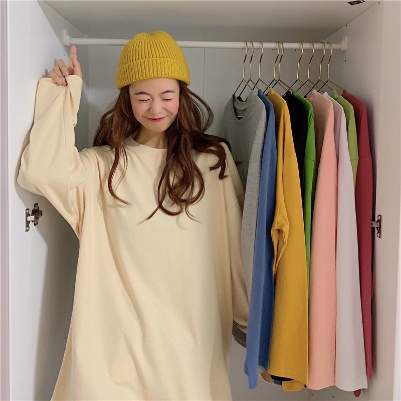 áo pull ống tay rộng theo phong cách Hàn Quốc cực kì dễ thương | BigBuy360 - bigbuy360.vn