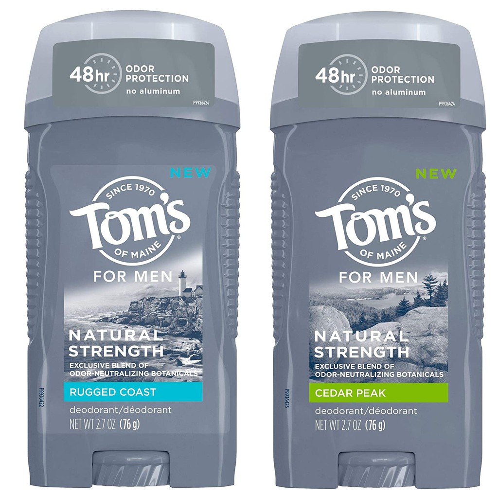 Lăn khử mùi dạng sáp cho nam Tom's of Maine Natural Strength Aluminum-Free Deodorant for Men, Cedar Peak 76g (Mỹ)