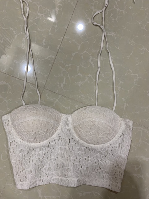 Áo bustier trắng