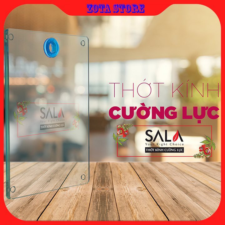 Thớt Kính Cường Lực Sala Dày 10mm - Hàng Chính Hãng Loại 1 An Toàn Và Bền Đẹp