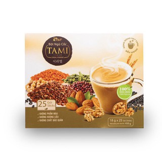 BỘT NGŨ CỐC  DINH DƯỠNG TAMI 450 GRAM 25 GÓI