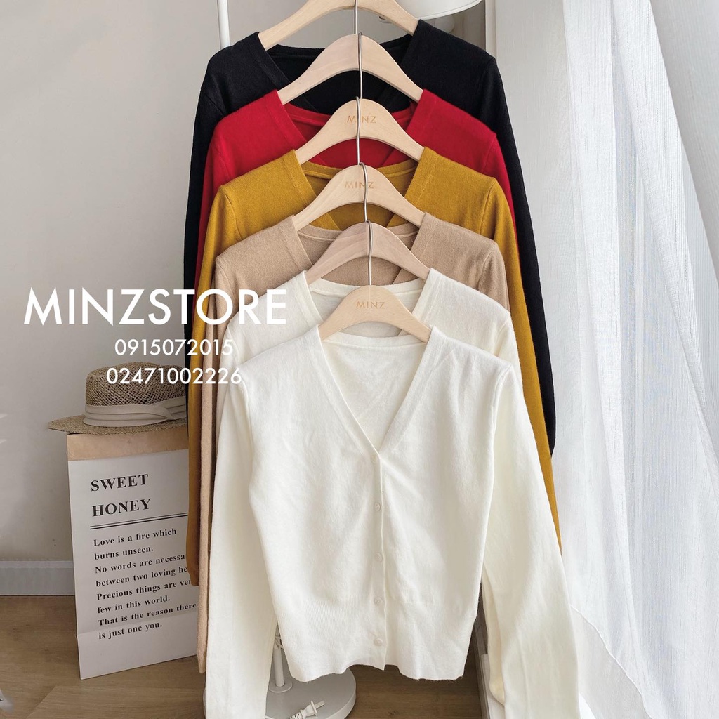 Cardigan cổ tim dài tay #2153 (6 màu)