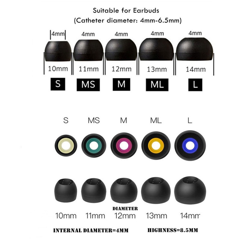 Nút Bọc Đầu Tai Nghe Jvc Ep-Fx10 Hình Xoắn Ốc Chấm Bi Bằng Silicone + Nút Bịt Tai Jvc