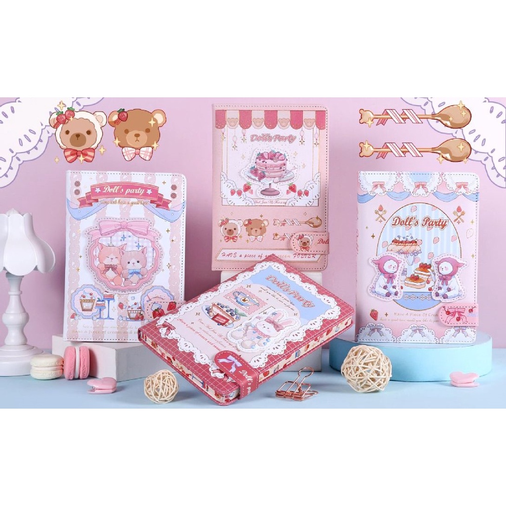 Sổ tay A5 - Da Pu - ánh kim - hoạt hình anime - 128mm x 185mm