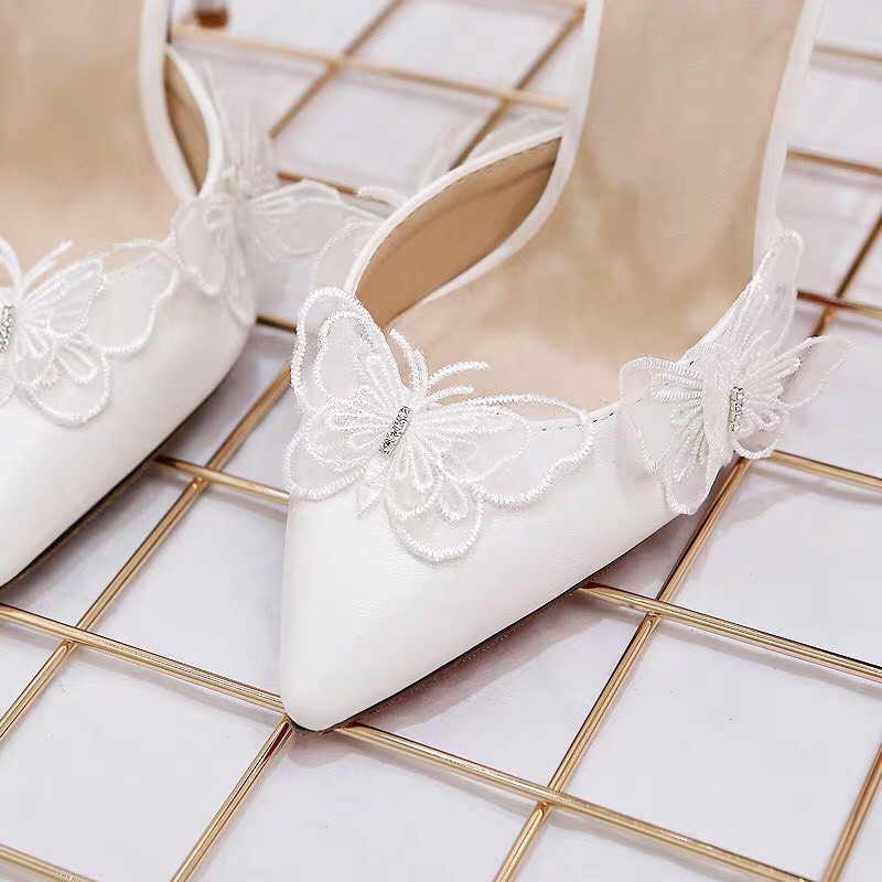 GIÀY CƯỚI CÁNH BƯỚM TẠO KIỂU ĐẸP CAO CẤP