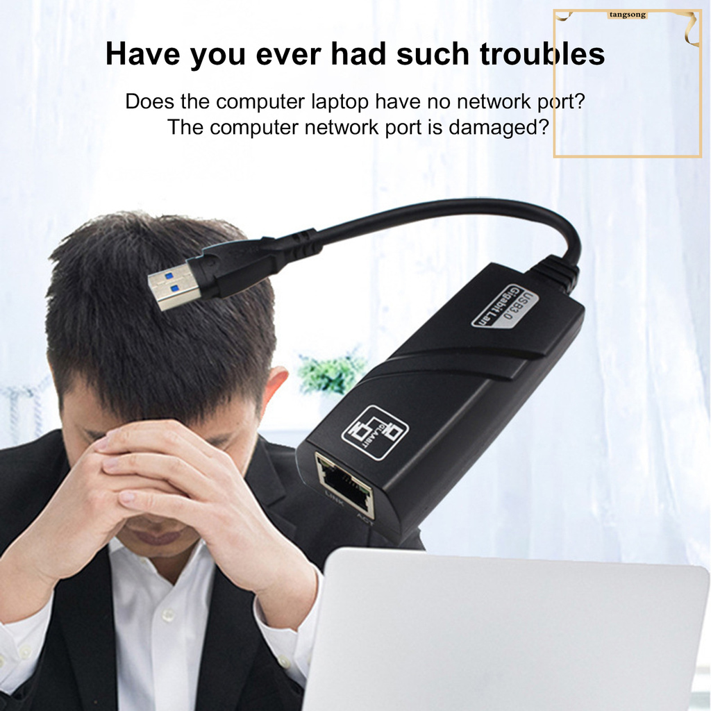 Cáp Chuyển Đổi Usb 3.0 Sang Rj45 Gigabit Ethernet 10 / 100 / 1000mbps | BigBuy360 - bigbuy360.vn