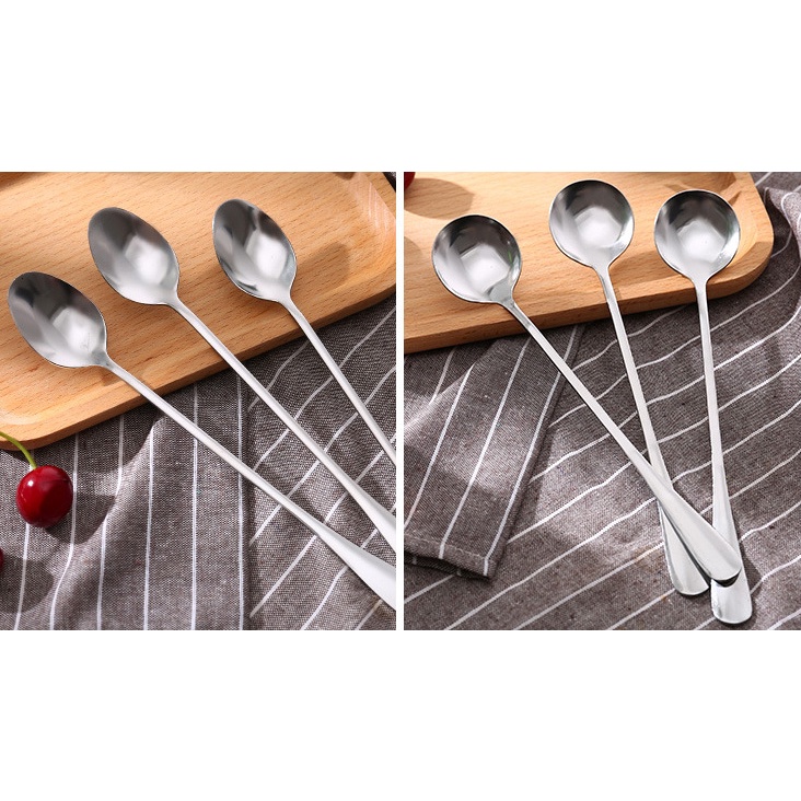 Thìa Inox Cán Dài, Thìa cafe - Muỗng inox cán dài, muỗng cafe inox 304 cao cấp
