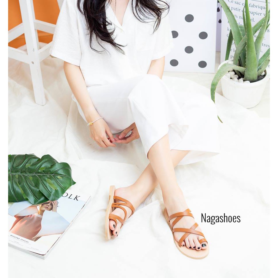 Dép Quai Chéo Xỏ Ngón NAGASHOES NAD27