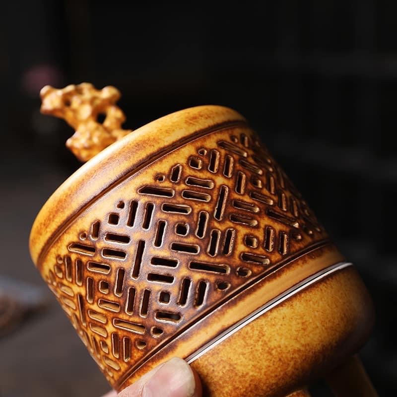 Xông trầm hương gốm