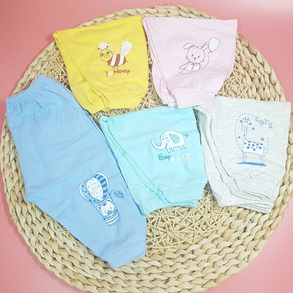 Quần Dài Cotton Sơ Sinh Baby Color Cho Bé Đến 8kg - Hàng Việt Nam