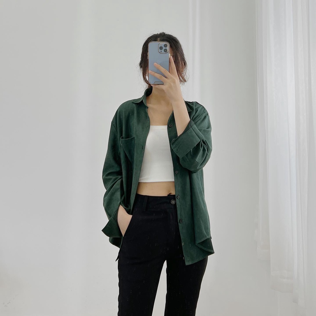 Sơ mi nhung tăm mỏng mùa hè thời trang nữ- Miho house