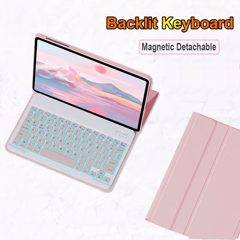Bao Da Mềm Kèm Bàn Phím Không Dây 7 Màu Cho honor pad x9 11.5 2023 x8 pro 11.5 tablet v7 pro 11 v8 11 x8 10.1 lite 9.7 v6 v7 10.4 Ốp