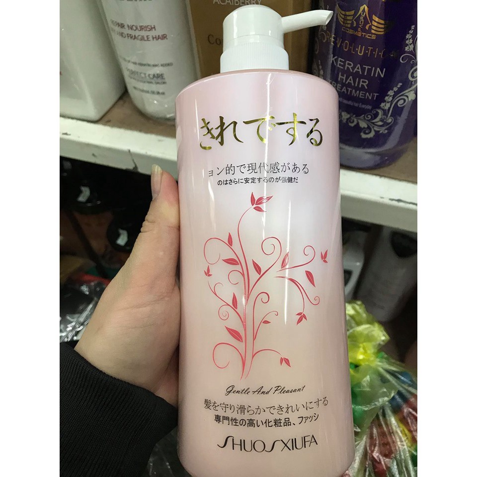 Kem hấp tóc collagen SHUOSXIUFA nhật bản siêu mềm mượt 1000ml