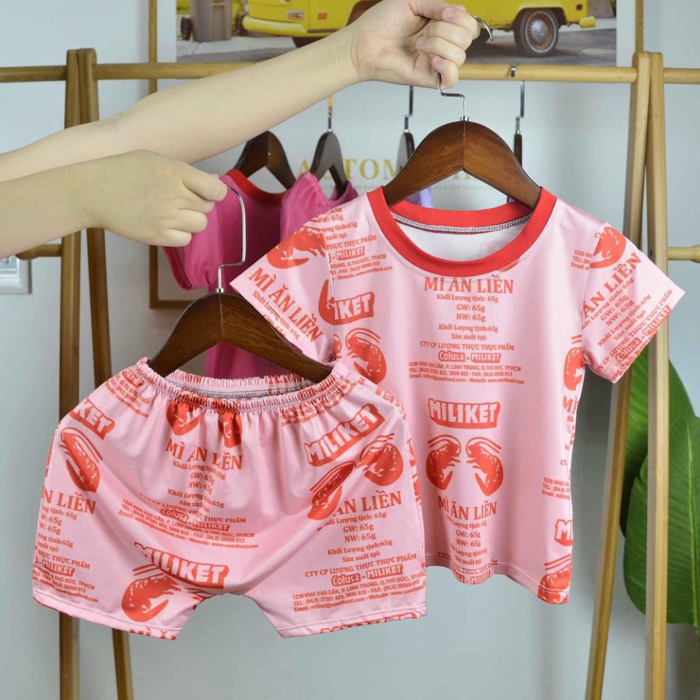 BỘ CHO BÉ MÌ TÔM , HÀNG BÁN SHOP CHẤT LIỆU COTTON CO DÃN MÁT- KÈM VIDEO ẢNH THẠT