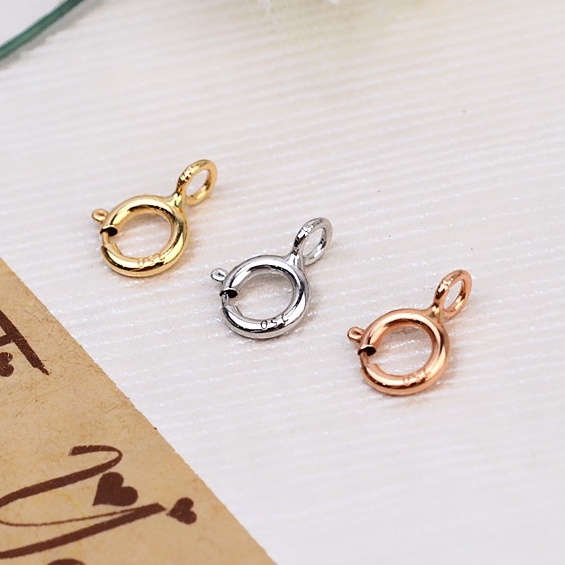 [K19B] Phụ kiện trang sức (DIY) - Khóa tròn ống lẫy đẩy