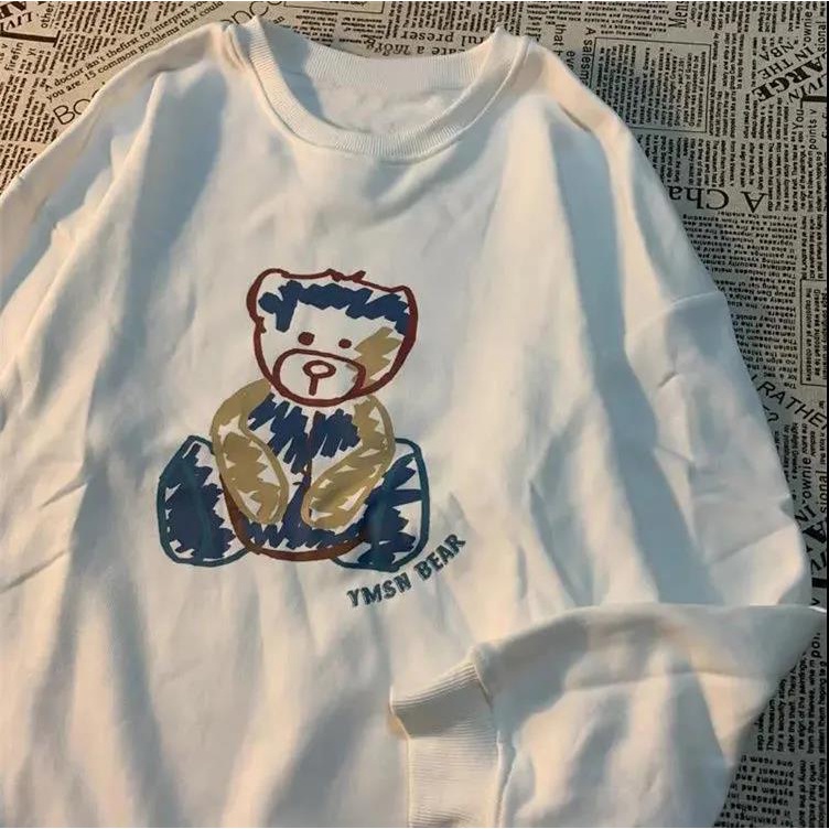 NRVP Áo Thun Nữ Dài Tay Cổ Tròn Thời Trang Hàn